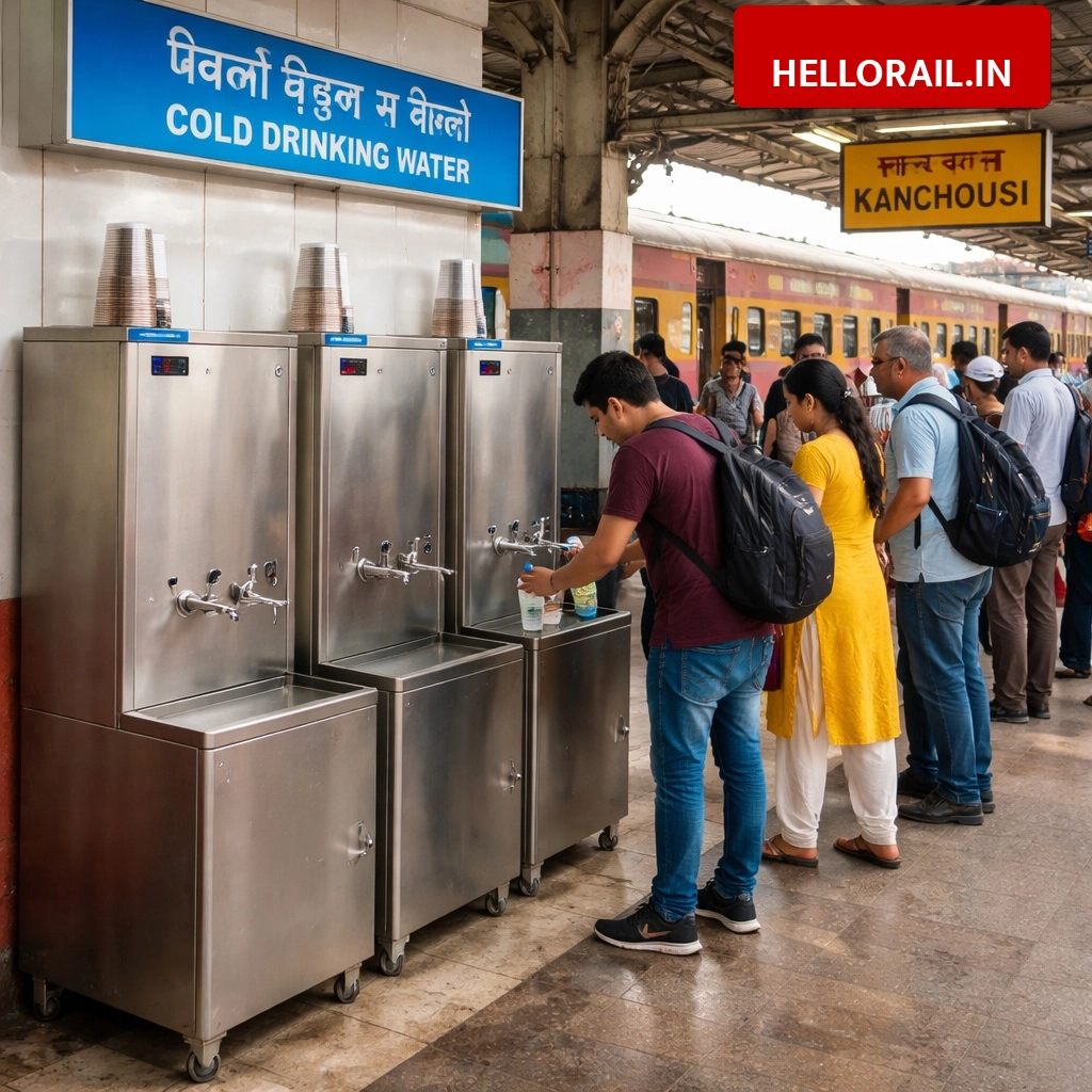 Kanchousi Railway Station: New water coolers installed for passengers on Delhi-Howrah route