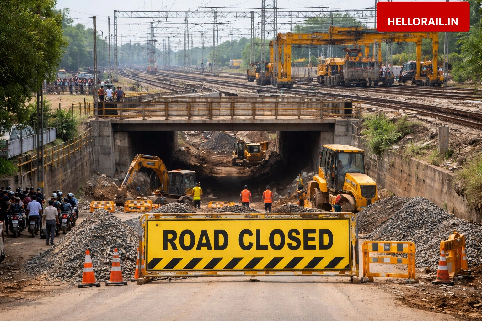 Betul railway underbridge to close for 45 days starting April 3 for third line construction