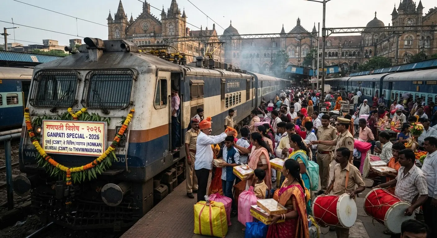 Central Railway to operate 246 Ganpati special trains for 2026 festival season