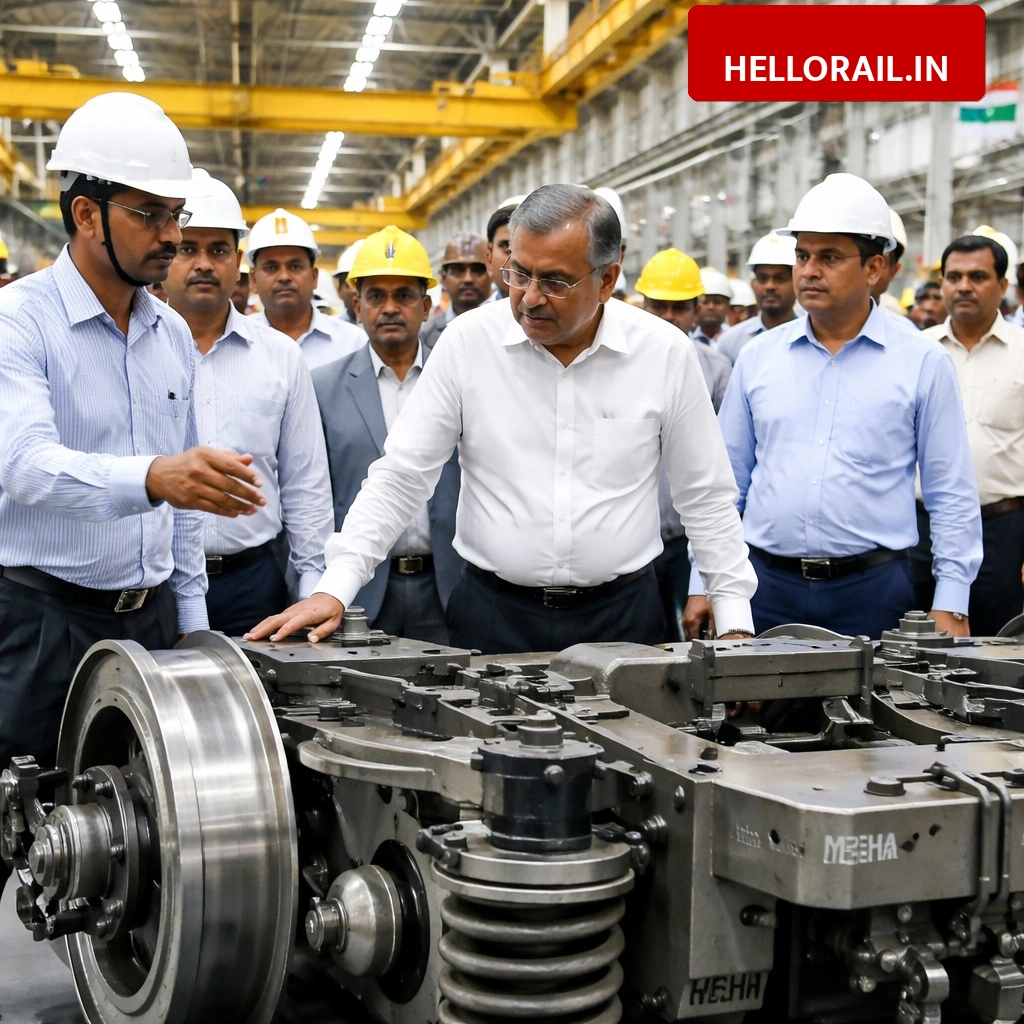 Rail Infrastructure Update: Railway Board Chairman Satish Kumar inspects Medha Bogies Plant