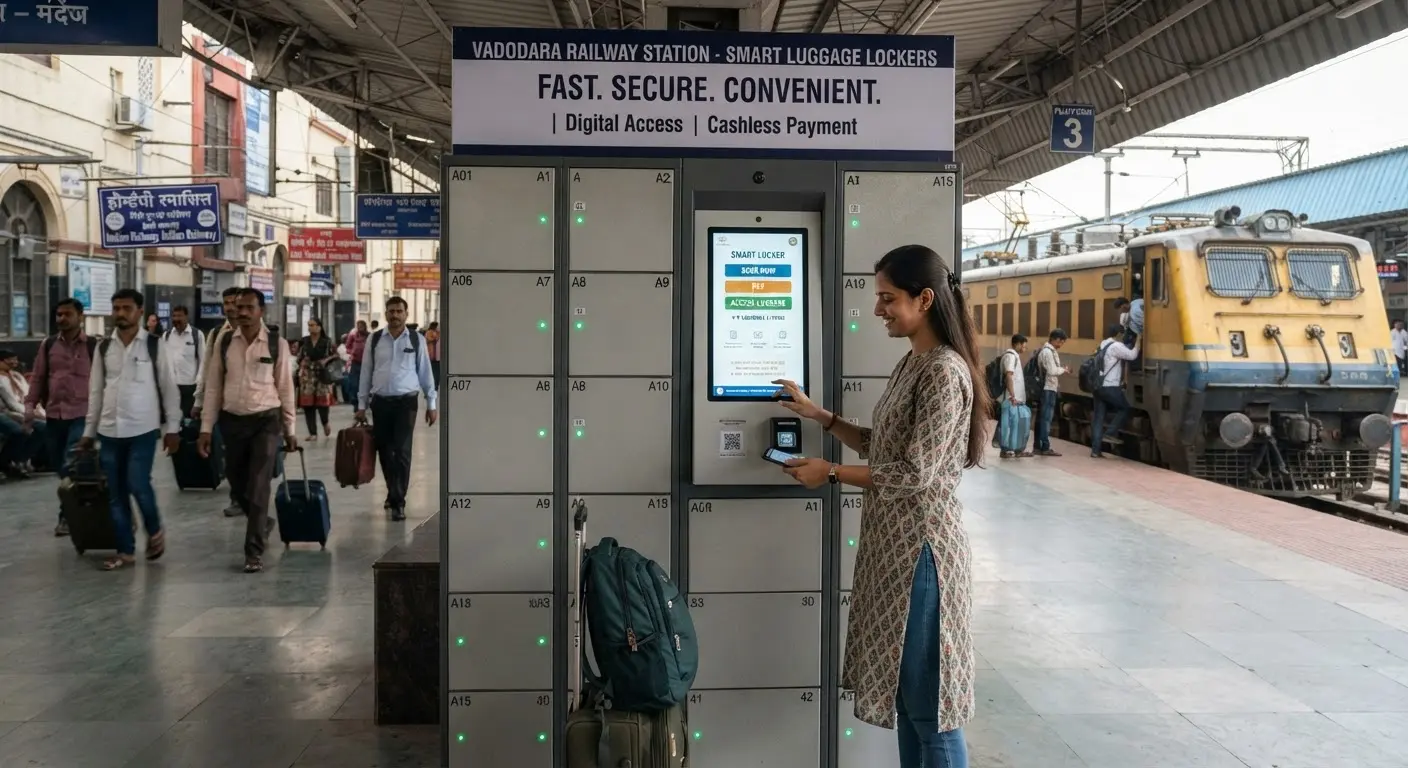 Vadodara Railway Station introduces smart lockers for convenient luggage storage