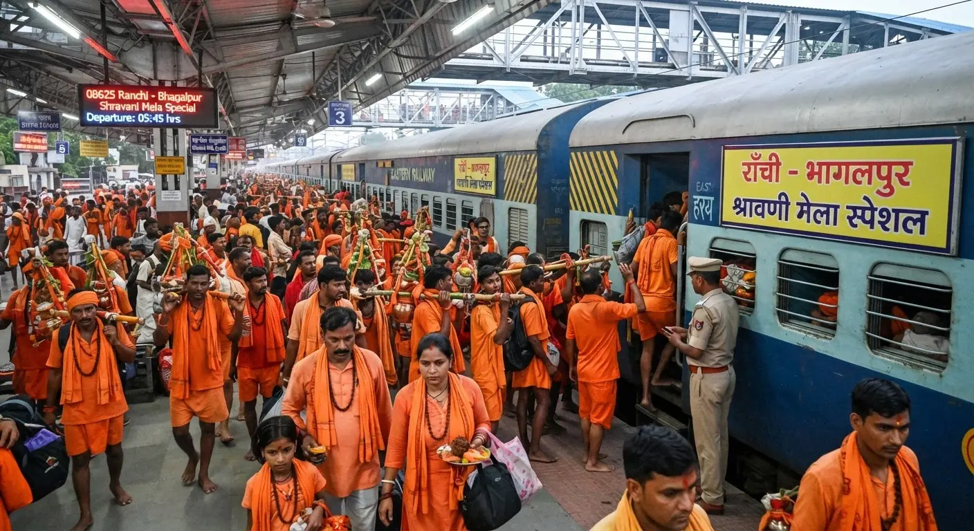 Indian Railways Announces Ranchi Bhagalpur Shravani Mela Special Trains for 2026