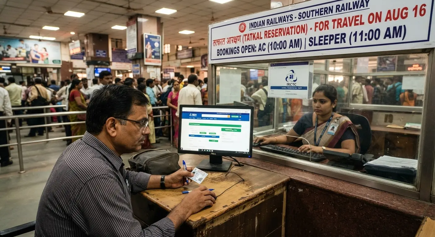 Indian Railways issues advisory for Tatkal ticket bookings on August 16