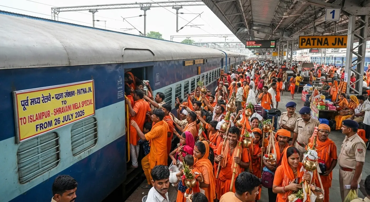 East Central Railway Launches Patna Islampur Special Trains for Shravani Mela