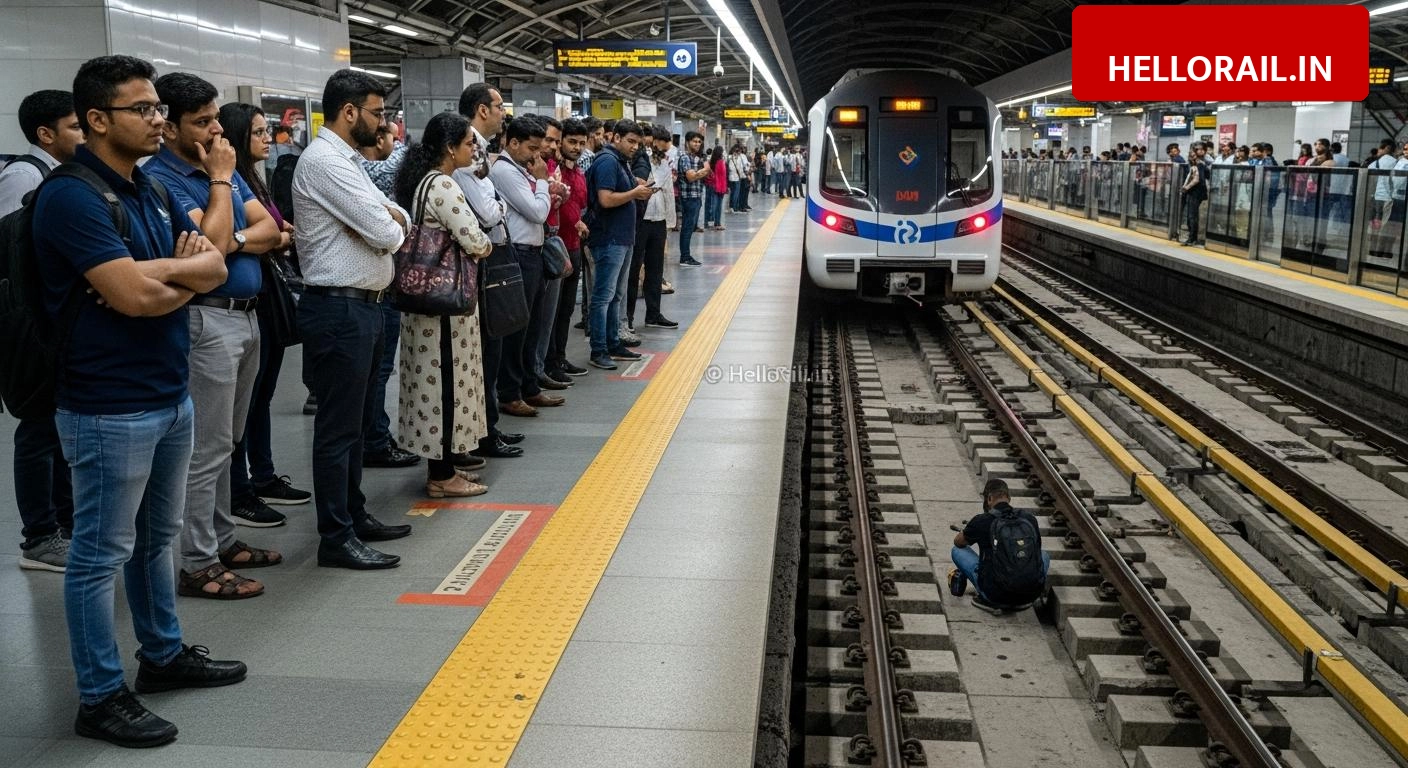 Delhi Metro Blue Line Delay: Passenger on Track at Uttam Nagar East Disrupts Services, Check Details
