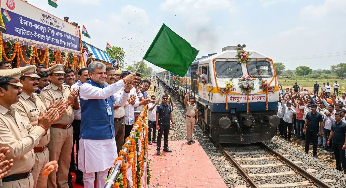 Union Minister Ashwini Vaishnaw inaugurates new rail section in Gwalior Chambal region