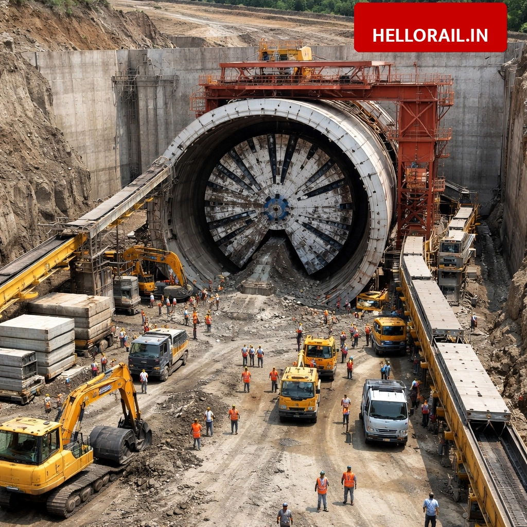 Bullet Train Project: Rapid progress at Shilphata portal for 21km tunnel construction