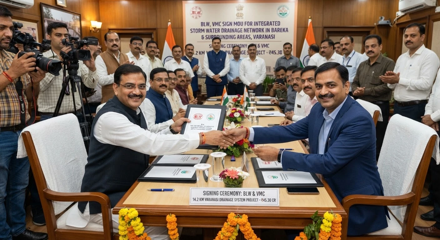 Banaras Locomotive Works and Varanasi Municipal Corporation Sign Deal for Drainage Infrastructure