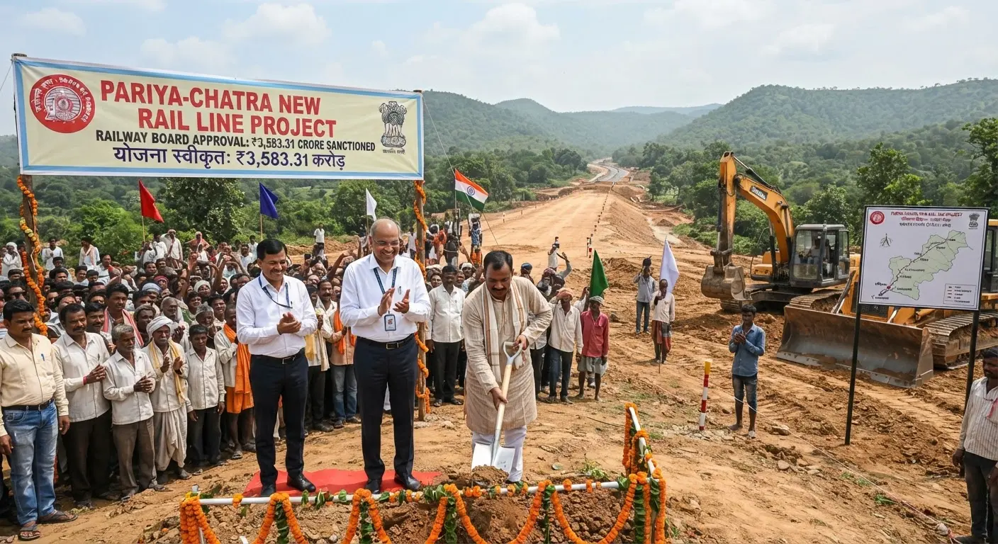 Indian Railways approves new 75 kilometer rail line connecting Pariya and Chatra