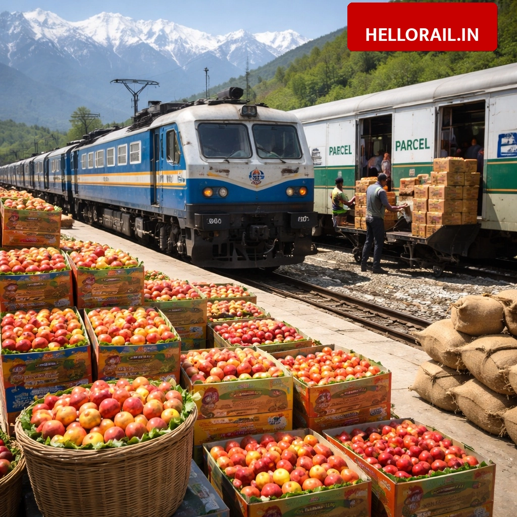 Budgam to Adarsh Nagar Parcel Train: Indian Railways starts rapid cargo service for Kashmir produce