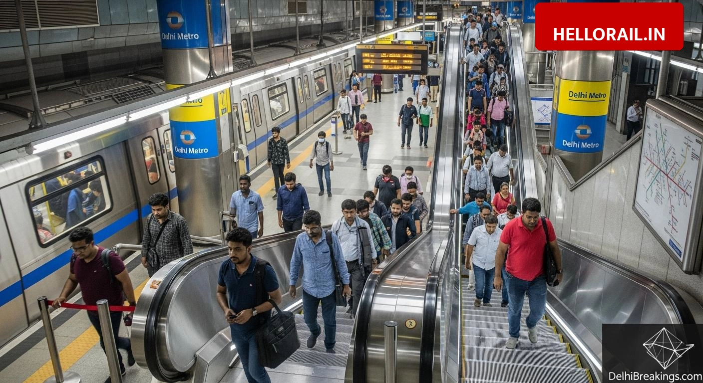 Delhi Metro Restores Escalator Services at 5 Key Stations, Commuters to Get Relief at Noida Sector 18 and Akshardham