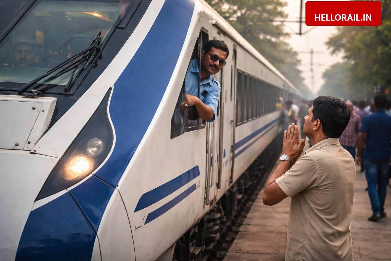 Vande Bharat Express: Loco pilot slows down train after passenger pleads with folded hands