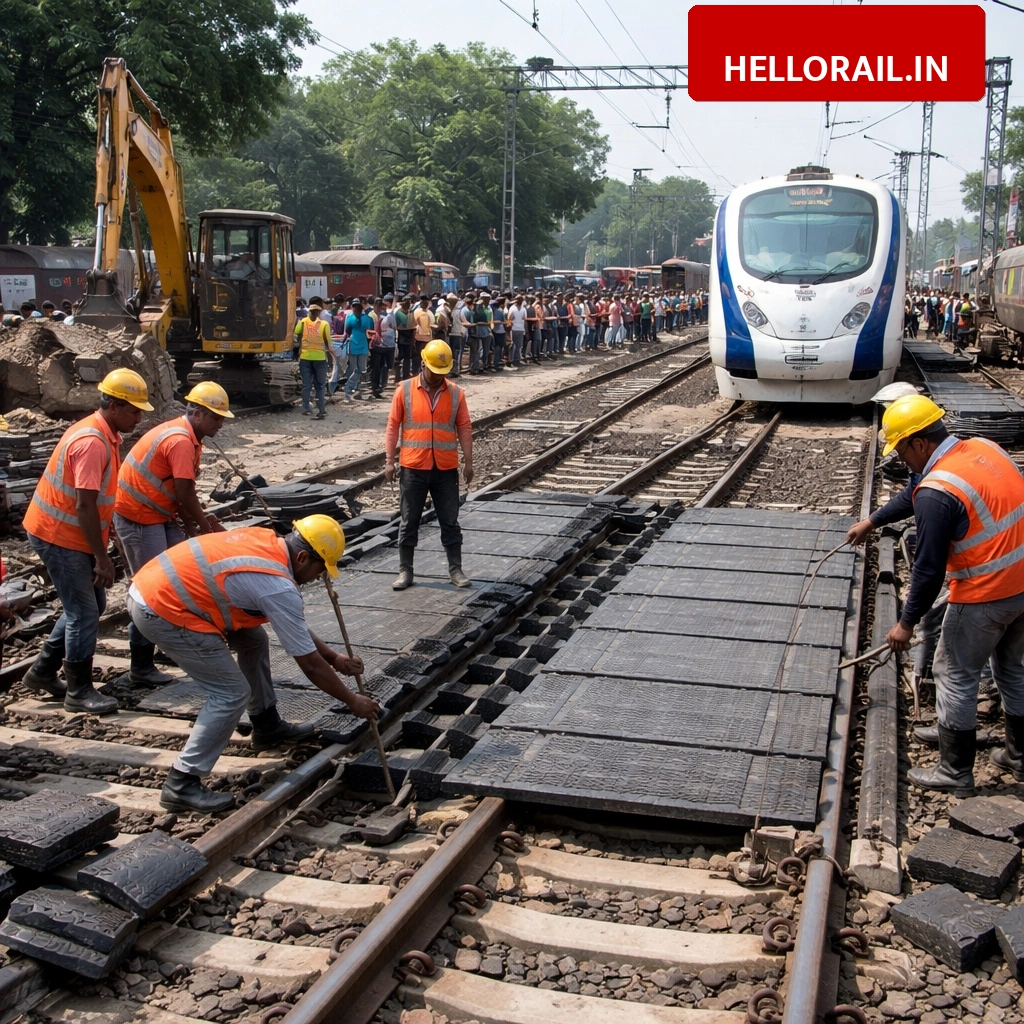 Shahjahanpur Railway Update: Rubber pad work at Mokshdham crossing affects Vande Bharat and other trains