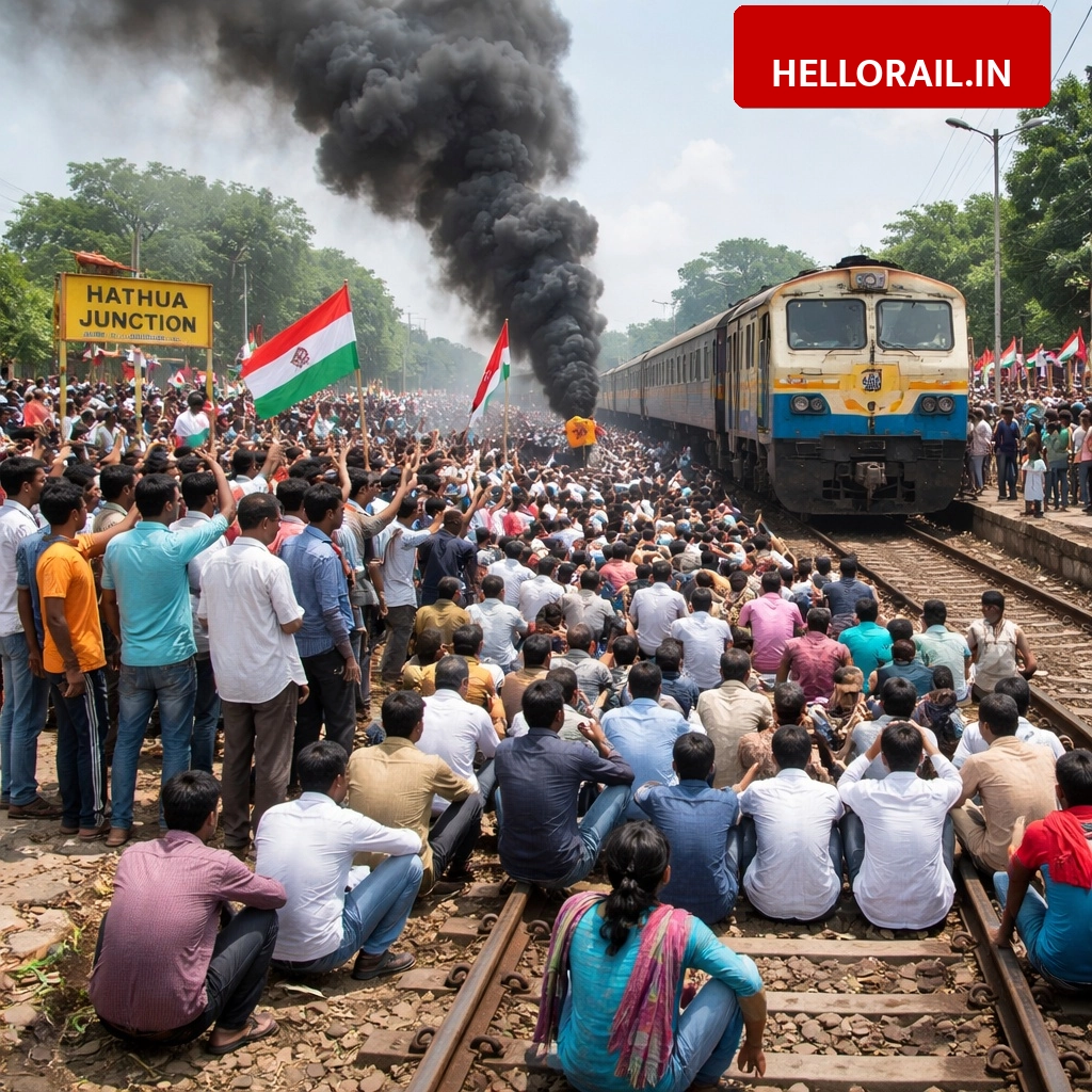 Gopalganj Railway Protest: Demand for express train halts at Hathua Junction