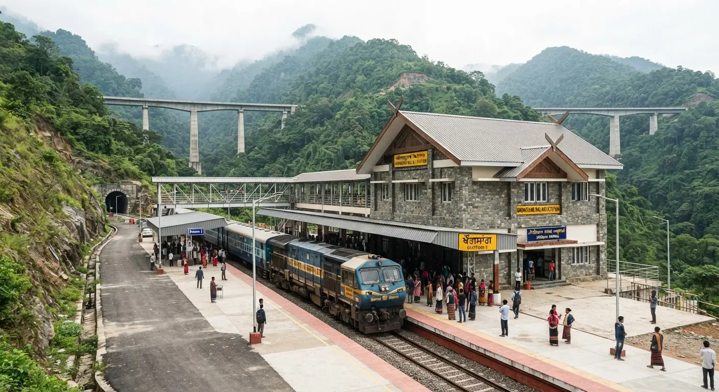 Khongsang Railway Station Strengthens Connectivity as Jiribam Imphal Line Progresses