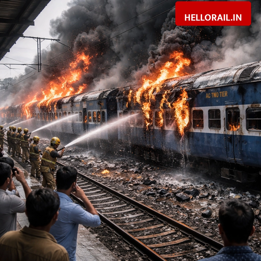 Hyderabad-Jaipur Special Express: Fire breaks out at Nampally station, two AC coaches gutted