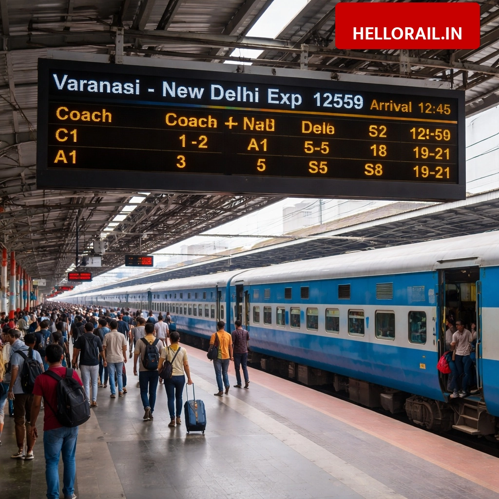 Varanasi Junction Update: LED Coach Guidance Display Boards to be installed on all platforms