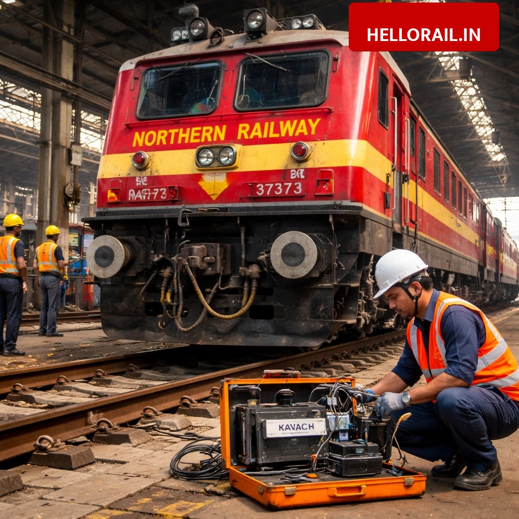 Railway safety boost: Northern Railway installs Kavach system in 300th locomotive