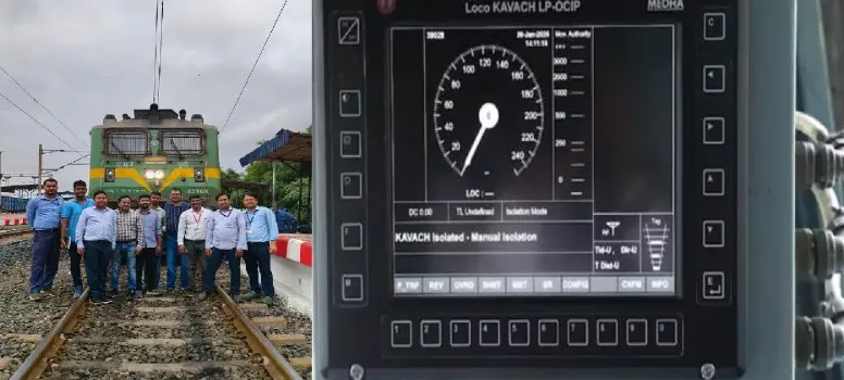 Indian Railways Successfully Completes Kavach SIL 4 Safety Trials on SECR Nagpur Division