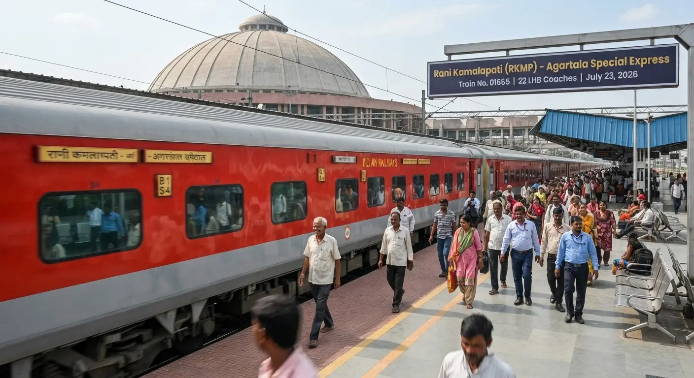 Rani Kamalapati Agartala Express gets 22 modern LHB coaches for safer travel