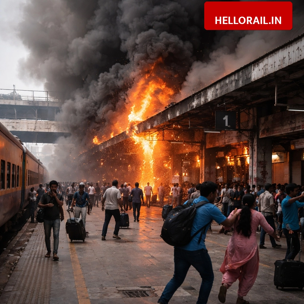 Muzaffarpur Railway Station: Fire breaks out at platform 1 due to short circuit
