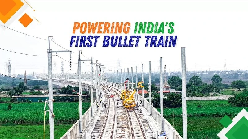 Mumbai Ahmedabad Bullet Train Project Advances With High Speed Electrification Milestone