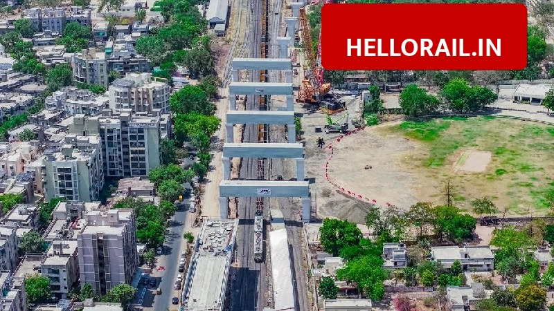 Bullet Train Project: Five heavy portal beams launched over Amdavad-Vadodara line in Maninagar