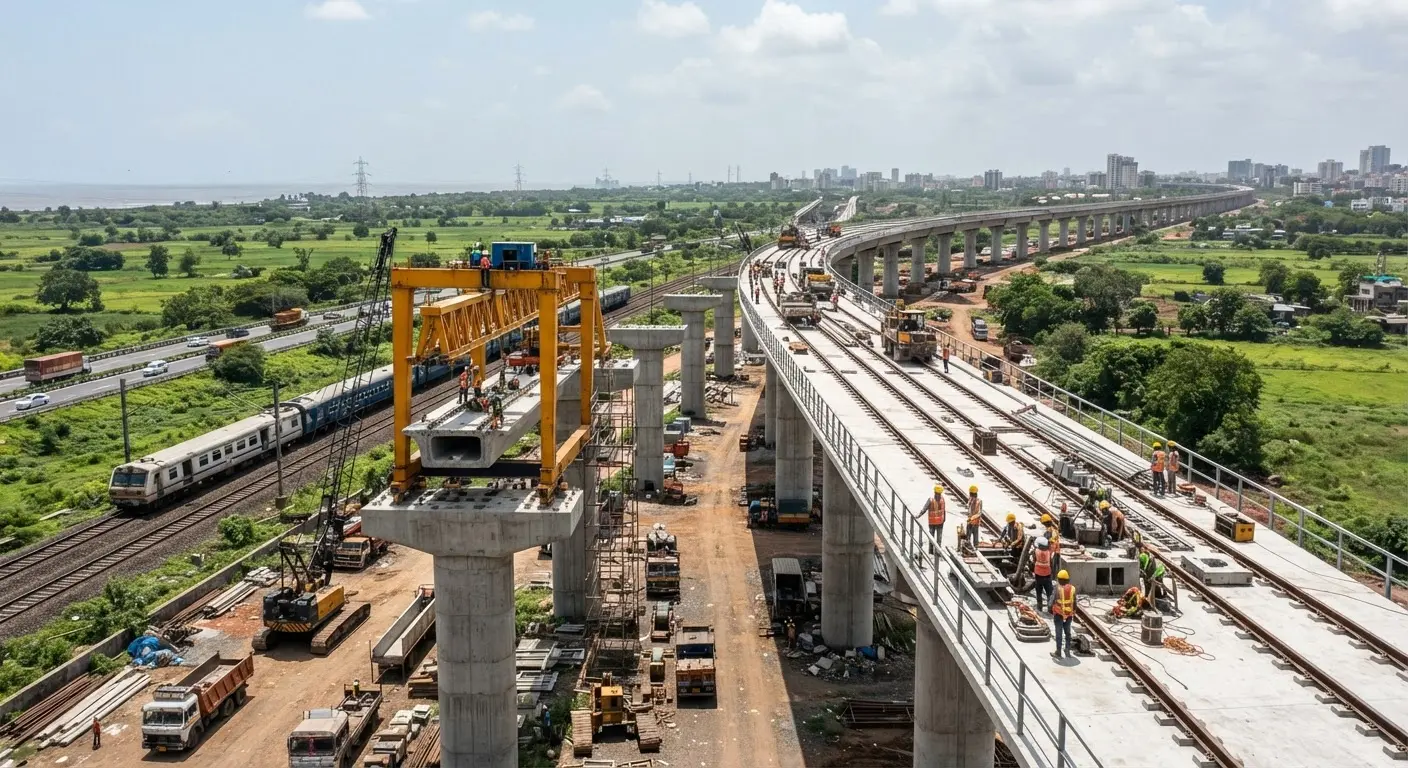 Mumbai Ahmedabad Bullet Train Project Achieves Major Construction Milestones