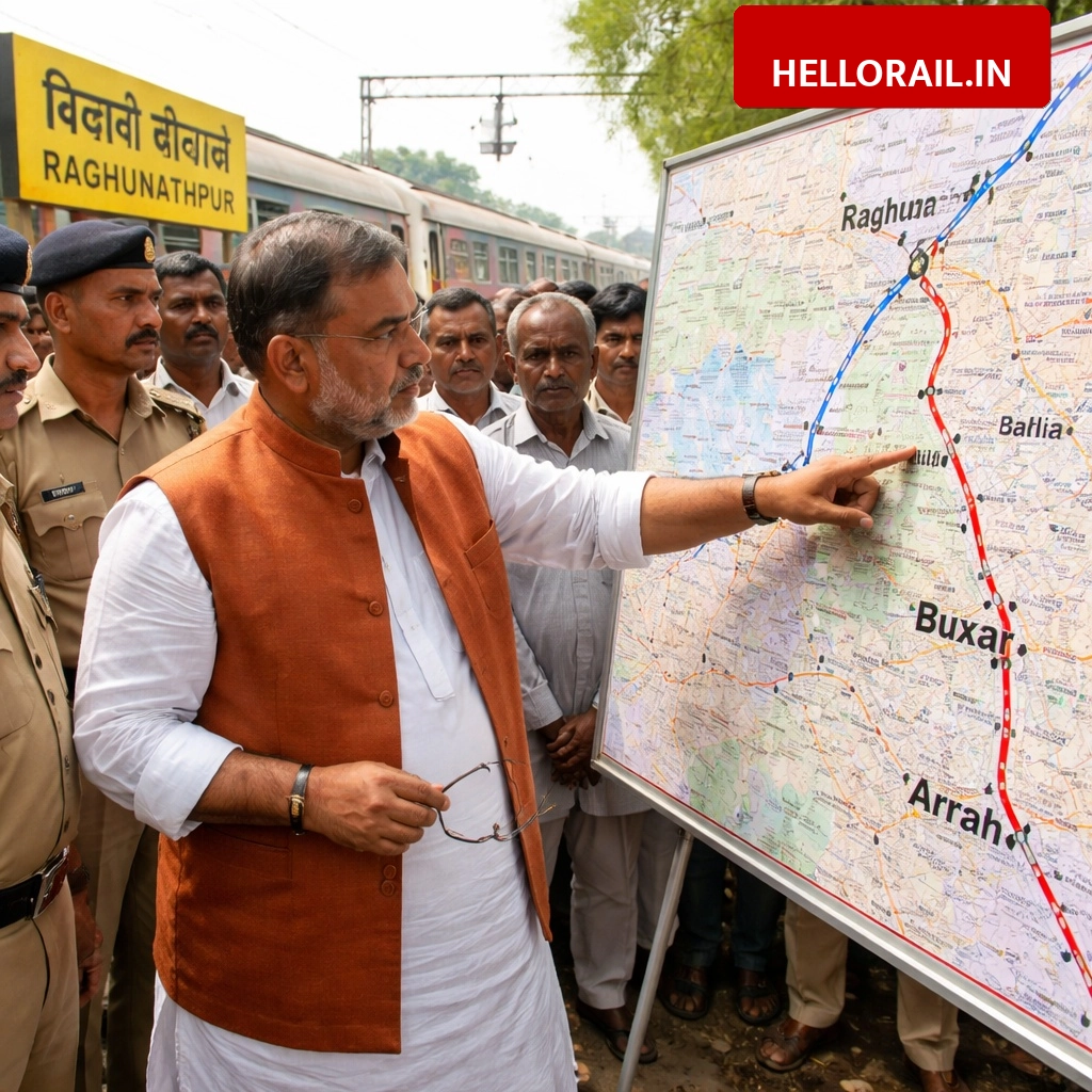 Ballia-Arrah Rail Line: Buxar MLA proposes route change via Raghunathpur Station