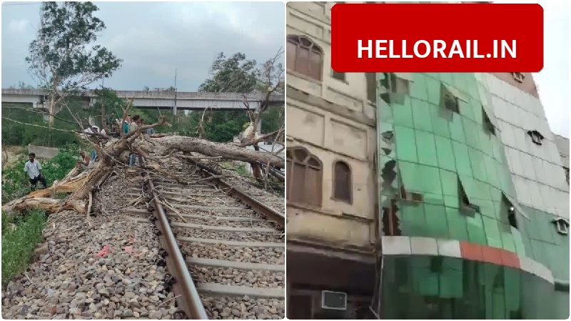 Haridwar Storm: Huge tree falls on railway track near Motichur station, train services affected
