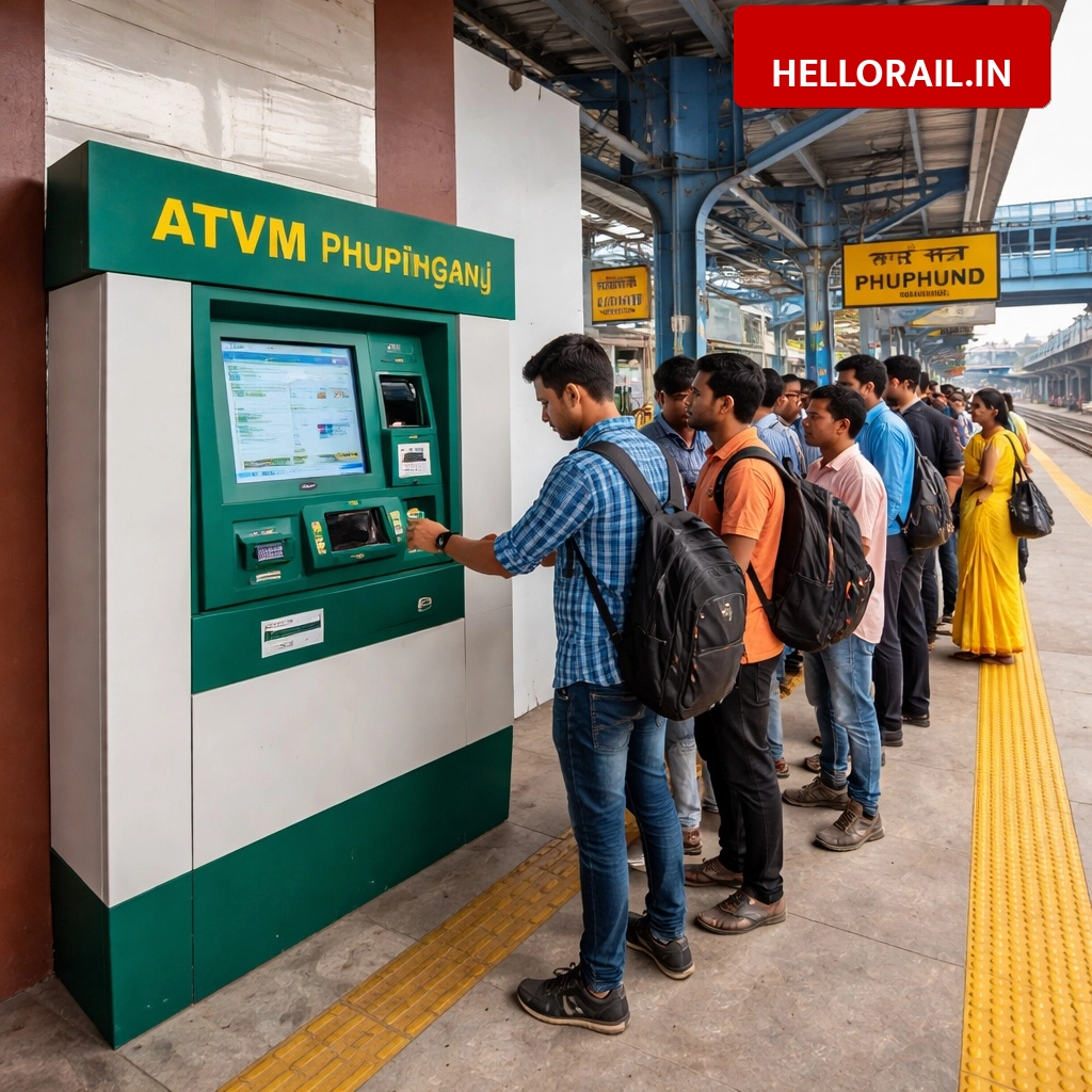 Phuphund Railway Station: New ATVM launched at Bhagwatiganj side for passenger convenience