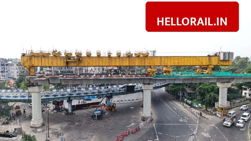 Kolkata Metro Orange Line: Girder launching completed at Chingrighata Crossing, traffic restored
