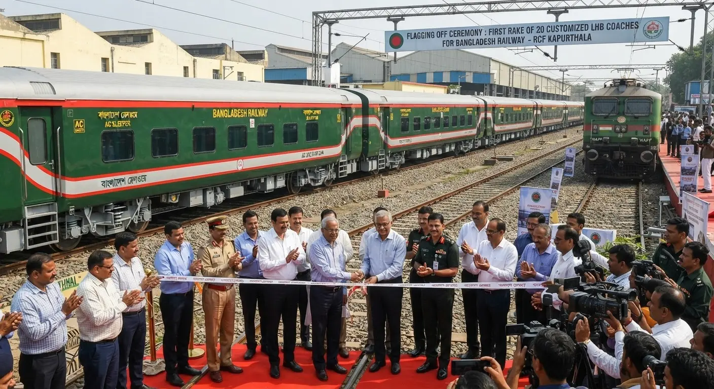 RCF Kapurthala exports first batch of customized LHB coaches to Bangladesh Railway