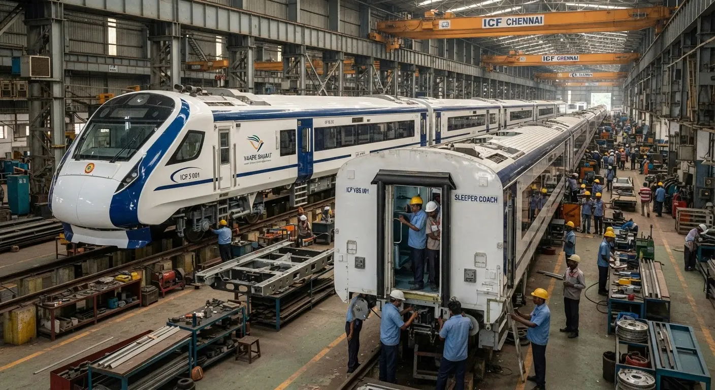 Indian Railways to manufacture 50 new high capacity 24 coach Vande Bharat sleeper trains