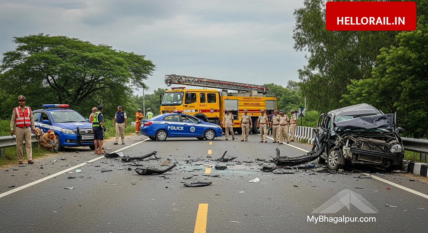 Railway Official Dies in Saharsa Car Crash on NH-107, ECR Officer Was Serving for 6 Years