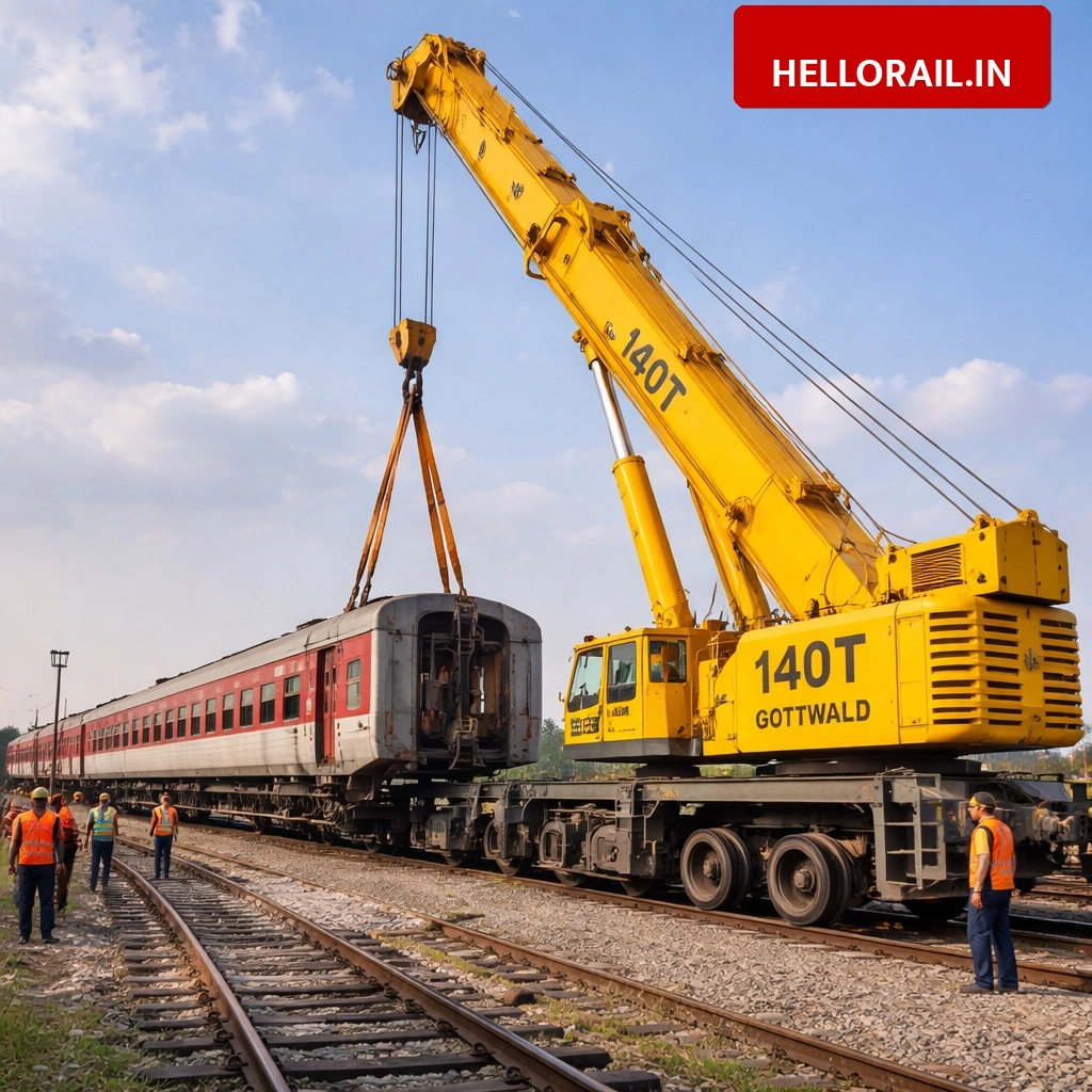 Railway safety boost: Samastipur Division commissions 140-tonne Gottwald DHBD crane