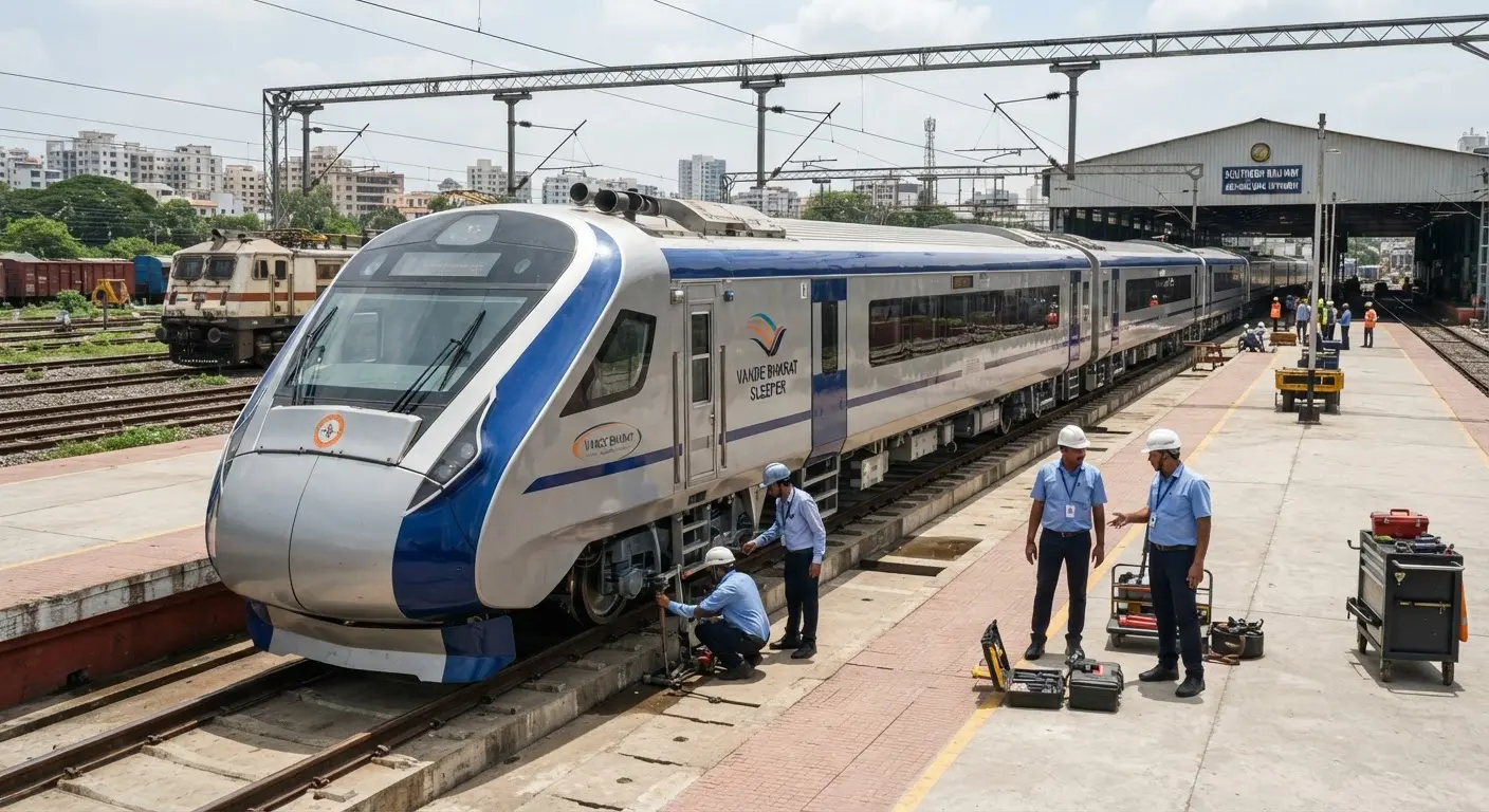 Bengaluru Mumbai Vande Bharat Sleeper Trainsets Reach Bengaluru for Testing