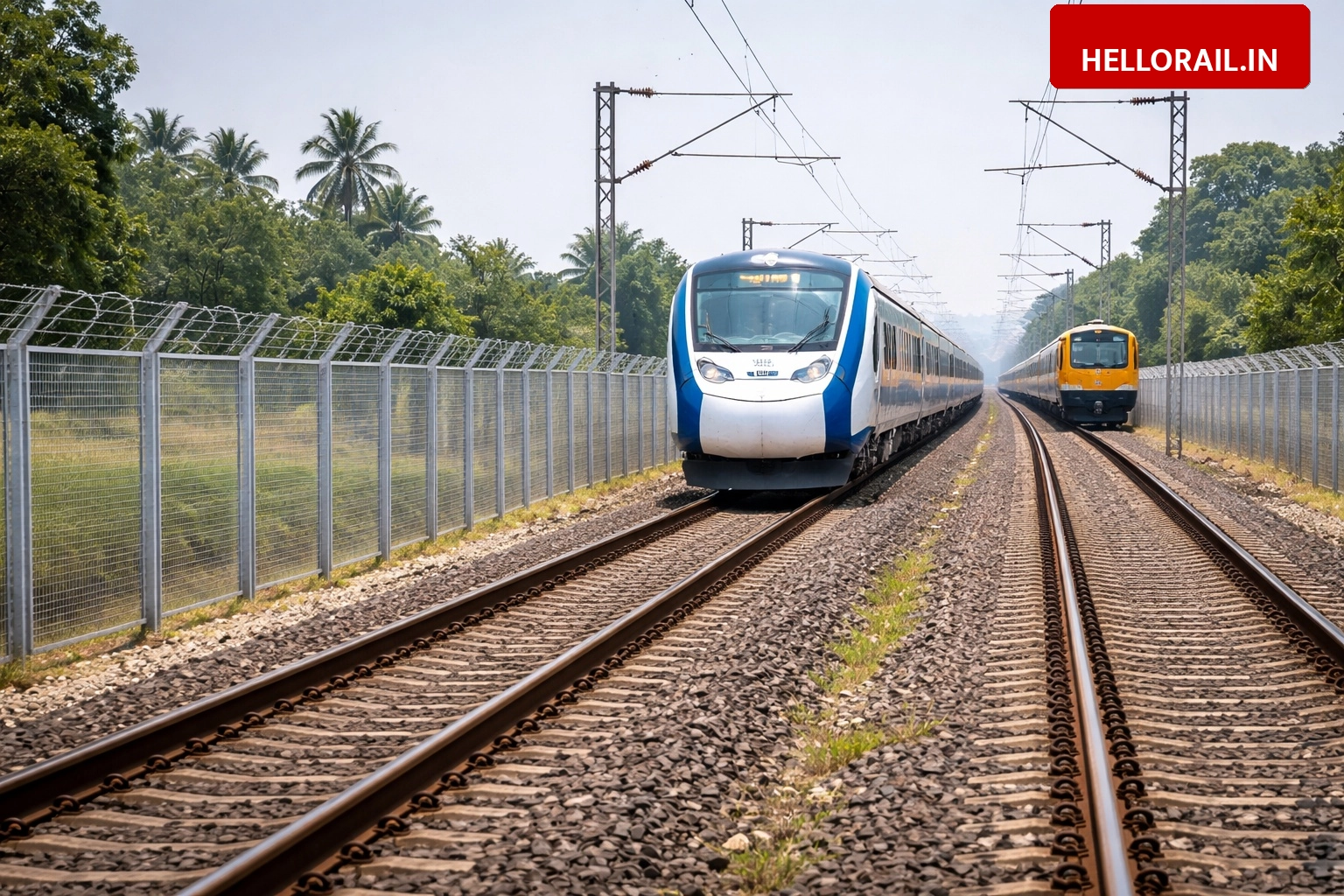 Indian Railways Completes 316 KM Fencing on Malda-Bhagalpur-Kiul Route to Boost Train Speed to 130 KMPH