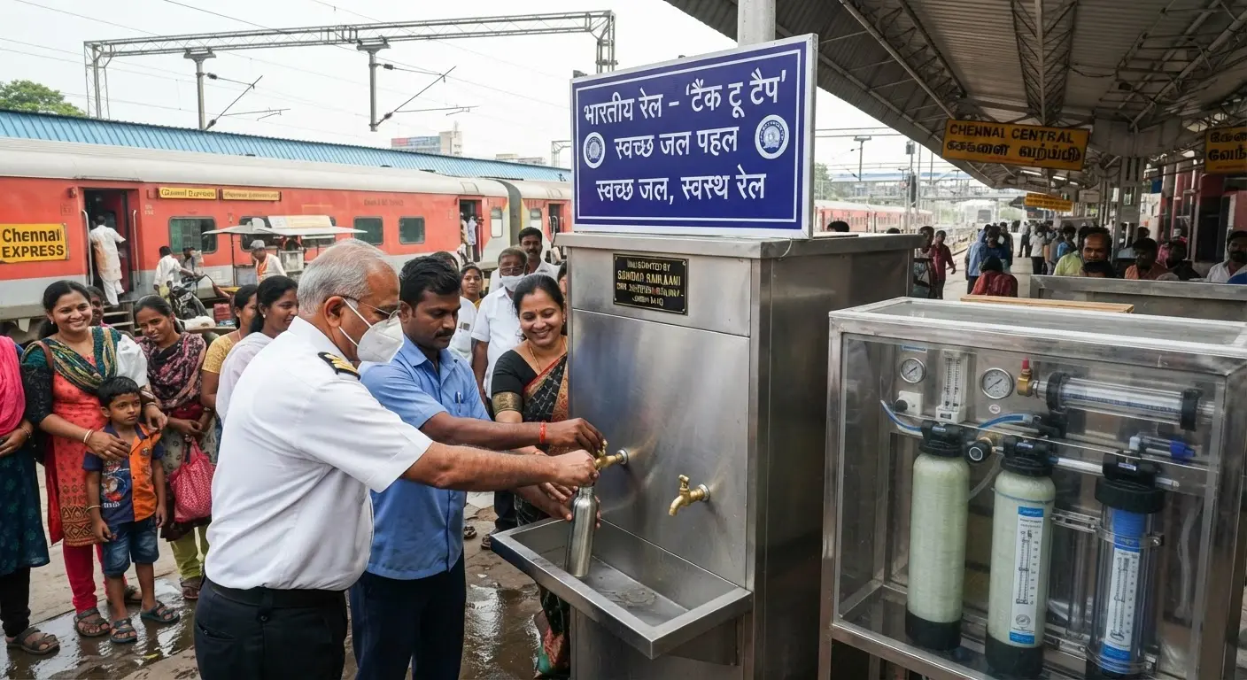 Indian Railways launches nationwide Tank to Tap project to ensure clean drinking water at stations